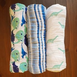 Boys Muslin Swaddle Blankets Aden+Anais
